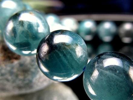 グランディディエライト ブレスレット ディープ ブルーグリーン マダガスカル産