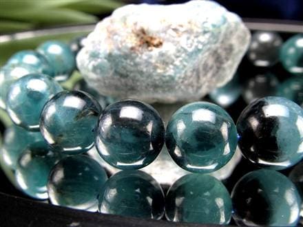 グランディディエライト ブレスレット ディープ ブルーグリーン マダガスカル産