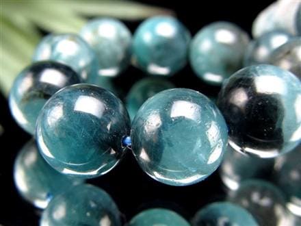 グランディディエライト ブレスレット ディープ ブルーグリーン マダガスカル産