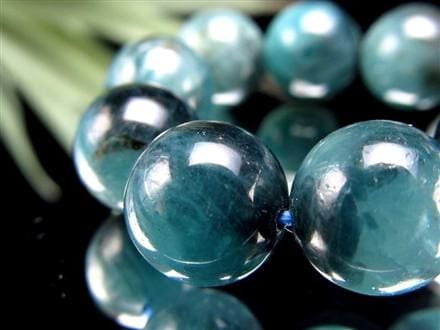 グランディディエライト ブレスレット ディープ ブルーグリーン マダガスカル産