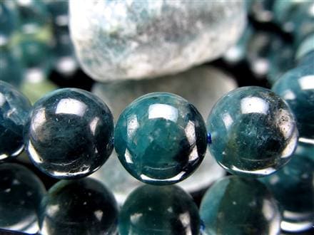 グランディディエライト ブレスレット ディープ ブルーグリーン マダガスカル産