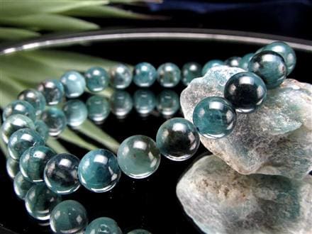 グランディディエライト ブレスレット ディープ ブルーグリーン マダガスカル産