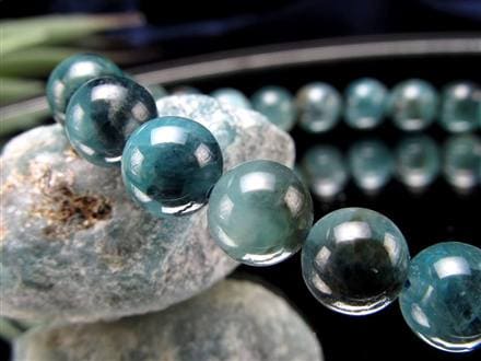 グランディディエライト ブレスレット ディープ ブルーグリーン マダガスカル産