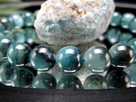 グランディディエライト ブレスレット ディープ ブルーグリーン マダガスカル産