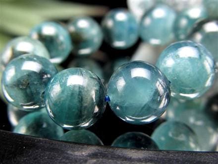 グランディディエライト ブレスレット ディープ ブルーグリーン マダガスカル産
