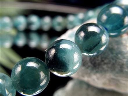 グランディディエライト ブレスレット ディープ ブルーグリーン マダガスカル産