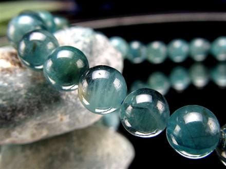 グランディディエライト ブレスレット ディープ ブルーグリーン マダガスカル産