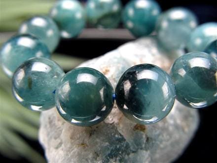 グランディディエライト ブレスレット ディープ ブルーグリーン マダガスカル産