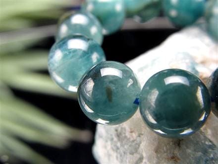 グランディディエライト ブレスレット ディープ ブルーグリーン マダガスカル産