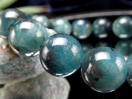 グランディディエライト ブレスレット ディープ ブルーグリーン マダガスカル産