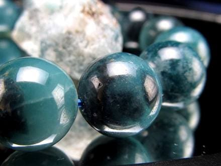 グランディディエライト ブレスレット ディープ ブルーグリーン マダガスカル産