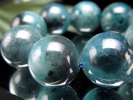 グランディディエライト ブレスレット ディープ ブルーグリーン マダガスカル産