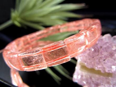 レピドクロサイト ブラックレピドクロサイト ストロベリークォーツ 苺水晶 ブレスレット