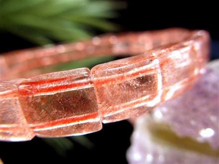 レピドクロサイト ブラックレピドクロサイト ストロベリークォーツ 苺水晶 ブレスレット