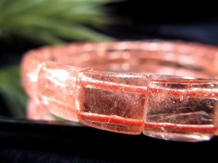 レピドクロサイト ブラックレピドクロサイト ストロベリークォーツ 苺水晶 ブレスレット