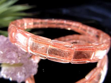 レピドクロサイト ブラックレピドクロサイト ストロベリークォーツ 苺水晶 ブレスレット