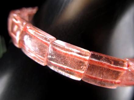 レピドクロサイト ブラックレピドクロサイト ストロベリークォーツ 苺水晶 ブレスレット