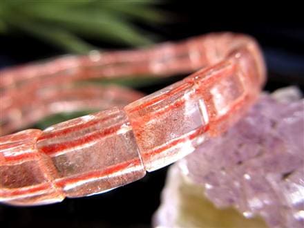 レピドクロサイト ブラックレピドクロサイト ストロベリークォーツ 苺水晶 ブレスレット