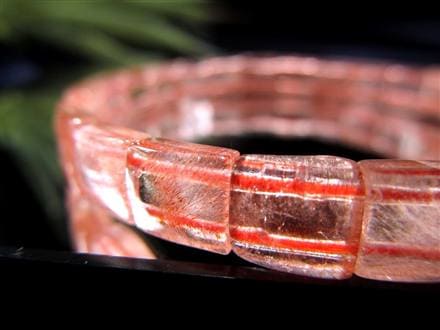 レピドクロサイト ブラックレピドクロサイト ストロベリークォーツ 苺水晶 ブレスレット