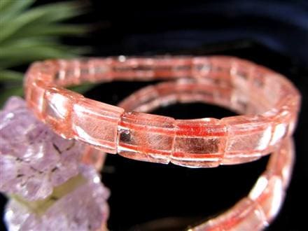 レピドクロサイト ブラックレピドクロサイト ストロベリークォーツ 苺水晶 ブレスレット