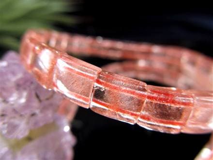 レピドクロサイト ブラックレピドクロサイト ストロベリークォーツ 苺水晶 ブレスレット