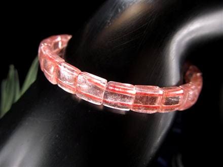 レピドクロサイト ブラックレピドクロサイト ストロベリークォーツ 苺水晶 ブレスレット