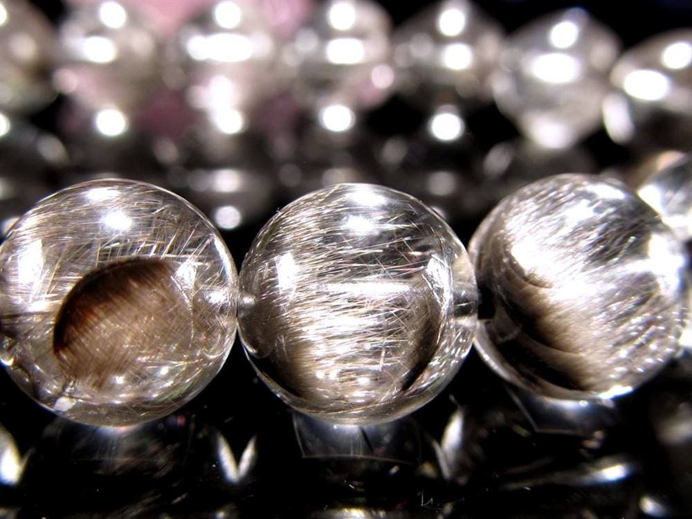 プラチナルチルクォーツ ブレスレット プラチナルチル ルチルレイテッドクォーツ ブルッカイト