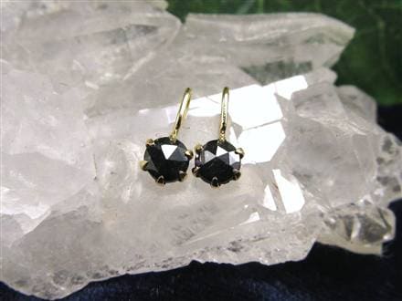 天然ダイヤモンド ブラックダイアモンド 18K 18金 ペンダントトップ