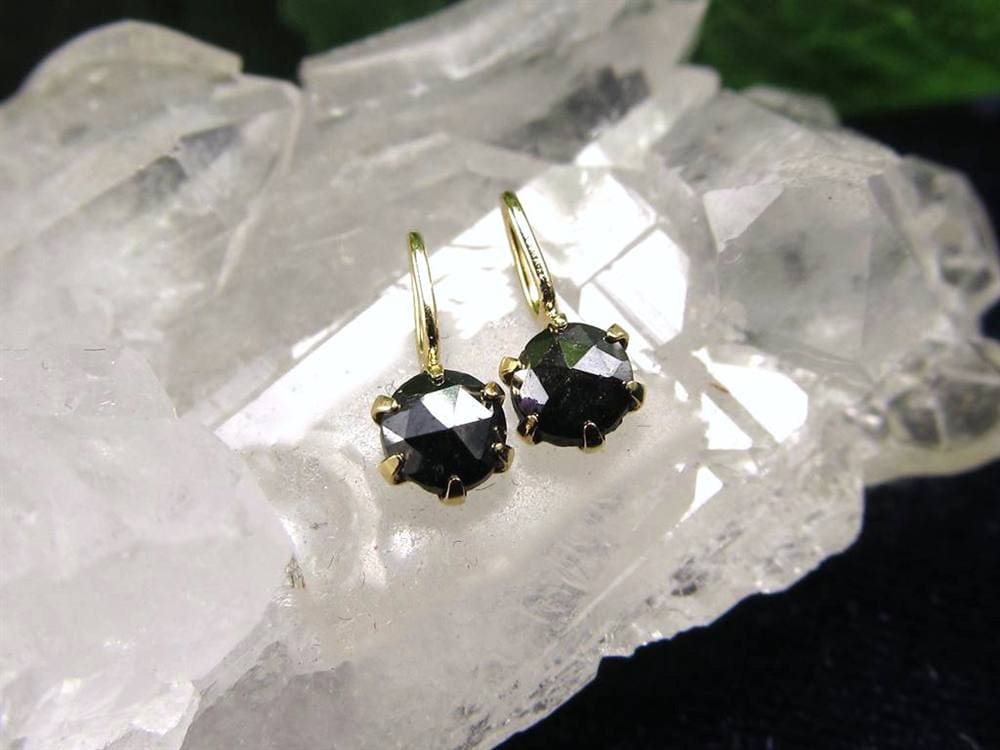 天然ダイヤモンド ブラックダイアモンド 18K 18金 ペンダントトップ