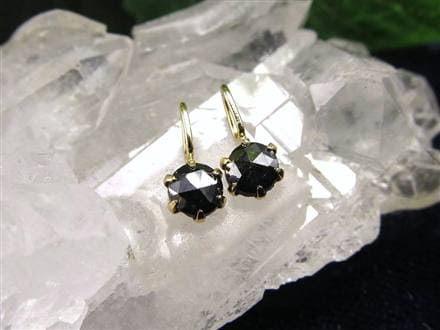 天然ダイヤモンド ブラックダイアモンド 18K 18金 ペンダントトップ