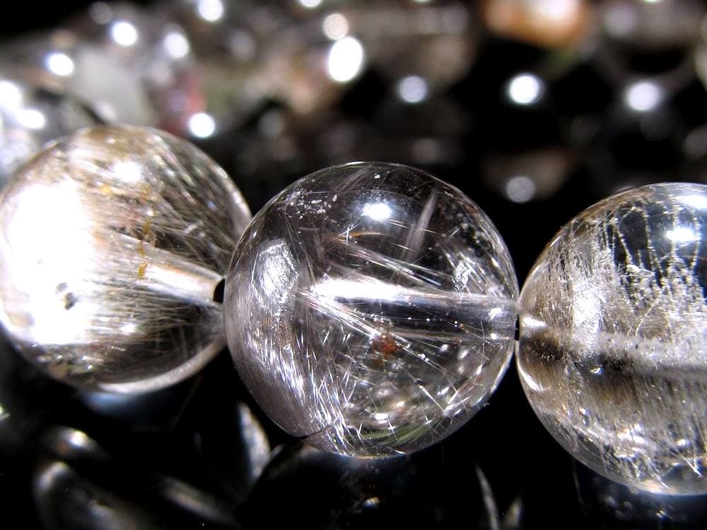 プラチナルチルクォーツ ブレスレット プラチナルチル ルチルレイテッドクォーツ ブルッカイト