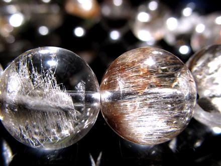 プラチナルチルクォーツ ブレスレット プラチナルチル ルチルレイテッドクォーツ ブルッカイト