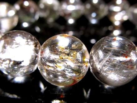 プラチナルチルクォーツ ブレスレット プラチナルチル ルチルレイテッドクォーツ ブルッカイト