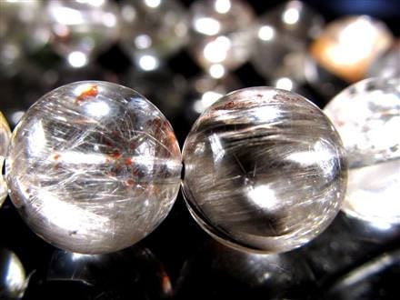 プラチナルチルクォーツ ブレスレット プラチナルチル ルチルレイテッドクォーツ ブルッカイト