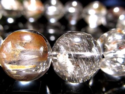 プラチナルチルクォーツ ブレスレット プラチナルチル ルチルレイテッドクォーツ ブルッカイト