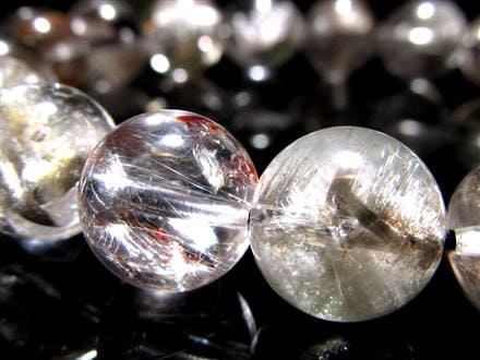 プラチナルチルクォーツ ブレスレット プラチナルチル ルチルレイテッドクォーツ ブルッカイト