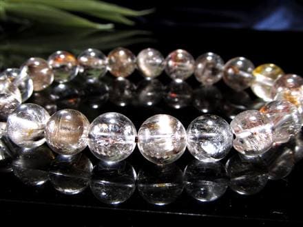 プラチナルチルクォーツ ブレスレット プラチナルチル ルチルレイテッドクォーツ ブルッカイト