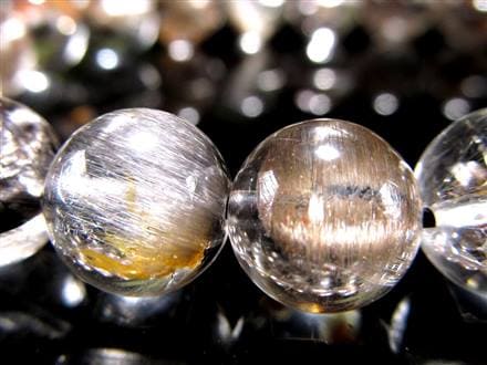 プラチナルチルクォーツ ブレスレット プラチナルチル ルチルレイテッドクォーツ ブルッカイト