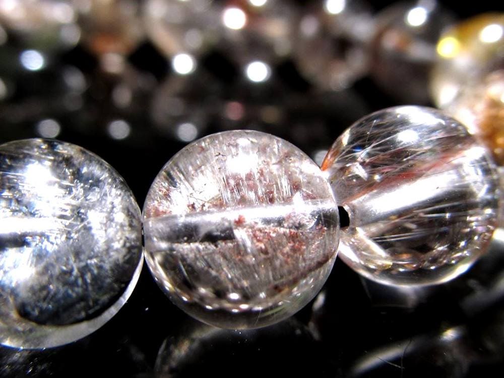 プラチナルチルクォーツ ブレスレット プラチナルチル ルチルレイテッドクォーツ ブルッカイト