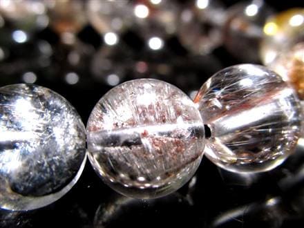 プラチナルチルクォーツ ブレスレット プラチナルチル ルチルレイテッドクォーツ ブルッカイト