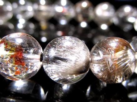 プラチナルチルクォーツ ブレスレット プラチナルチル ルチルレイテッドクォーツ ブルッカイト