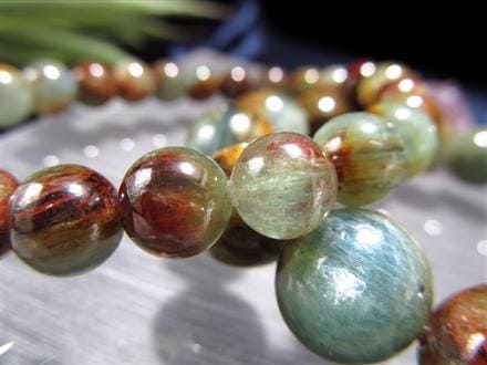 バイカラー カイヤナイト 藍晶石 ブレスレット グリーン