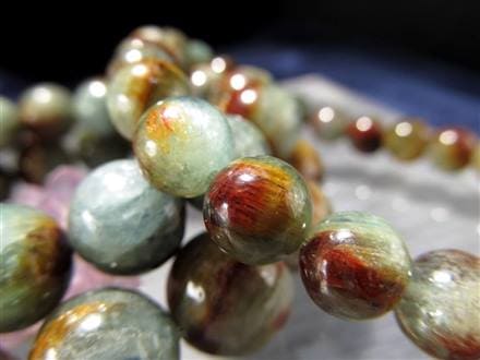 バイカラー カイヤナイト 藍晶石 ブレスレット グリーン