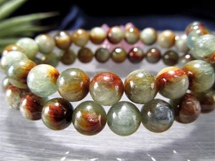 バイカラー カイヤナイト 藍晶石 ブレスレット グリーン