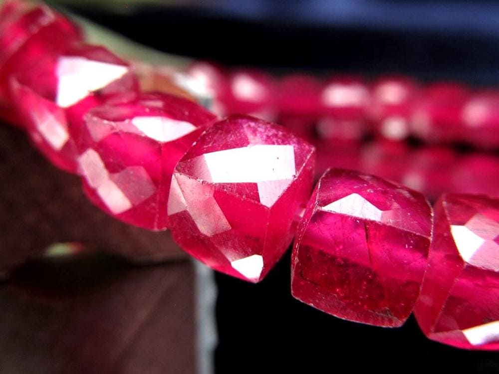 ルビー ブレスレット ボタンカット 紅玉 ミャンマー産