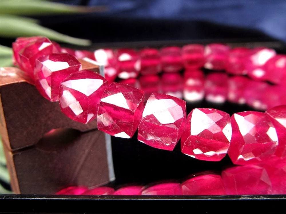 ルビー ブレスレット ボタンカット 紅玉 ミャンマー産