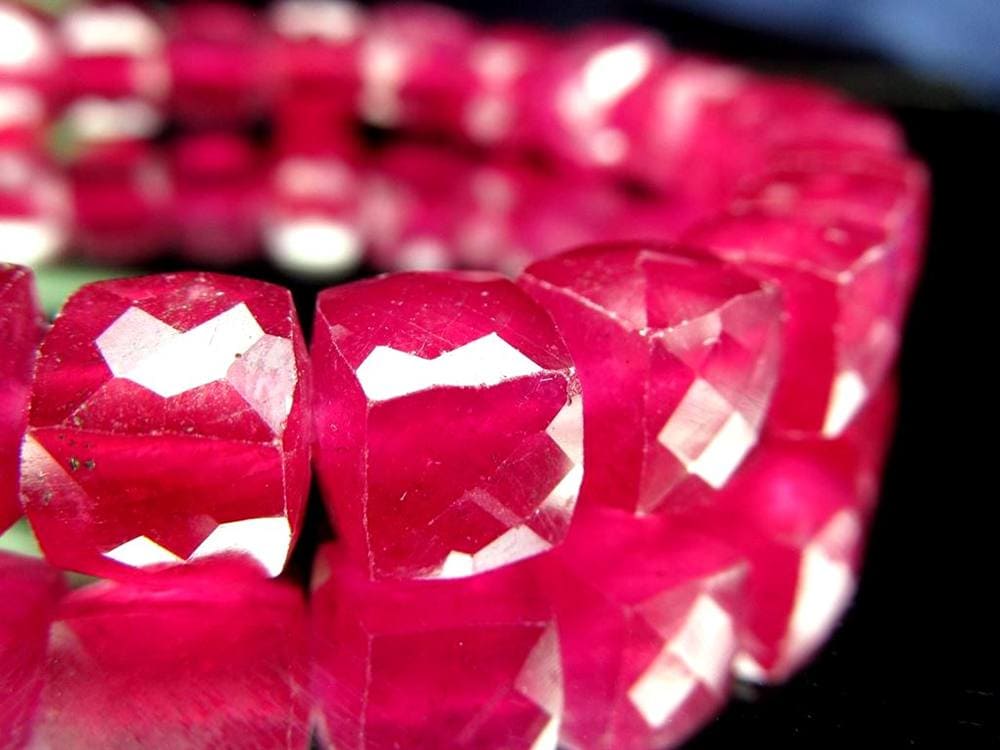 ルビー ブレスレット ボタンカット 紅玉 ミャンマー産