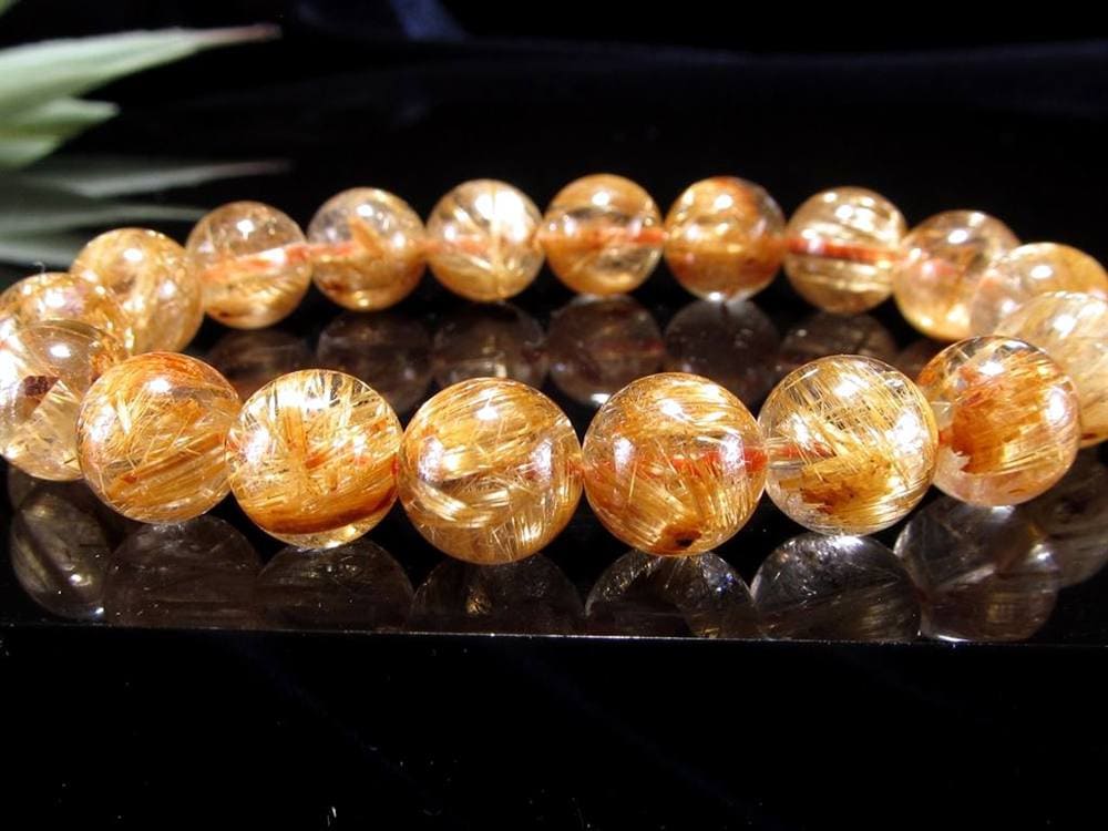 ゴールドルチル ブレスレット タイチン 金針水晶 天然石