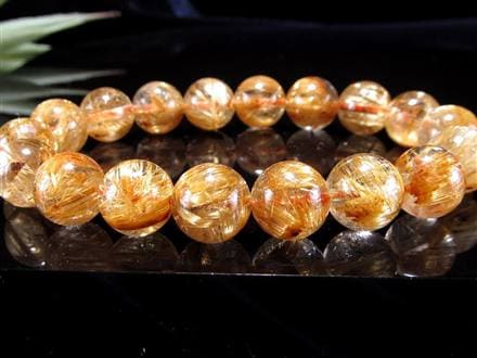 ゴールドルチル ブレスレット タイチン 金針水晶 天然石
