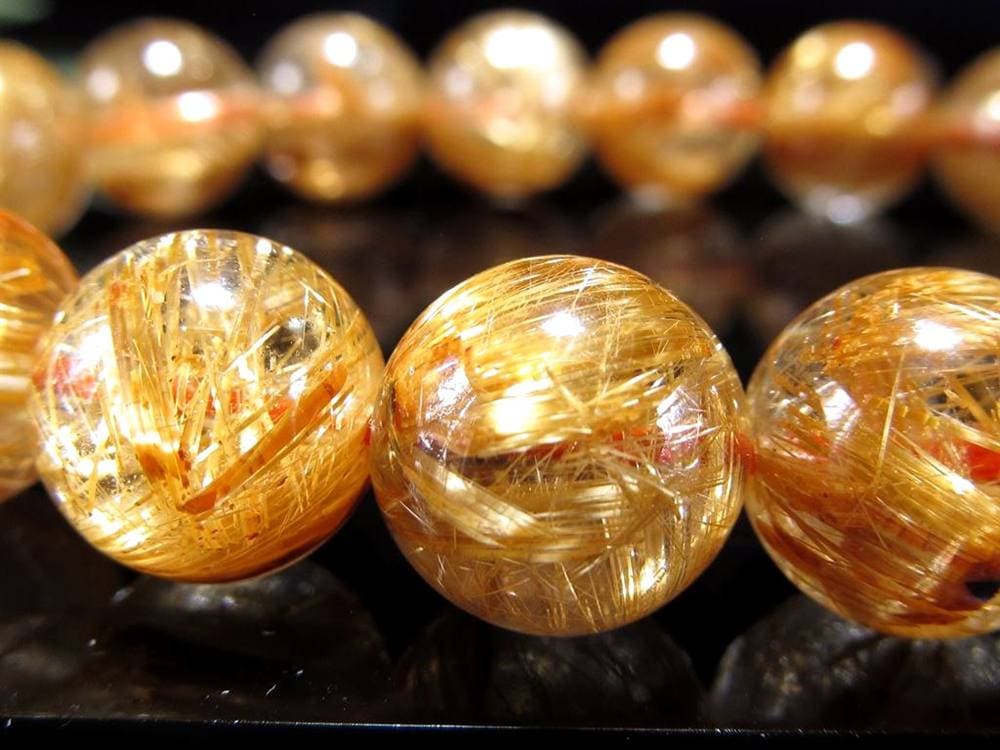 ゴールドルチル ブレスレット タイチン 金針水晶 天然石